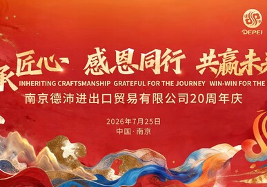 热烈祝贺南京德沛进出口贸易有限公司20周年圆满结束！